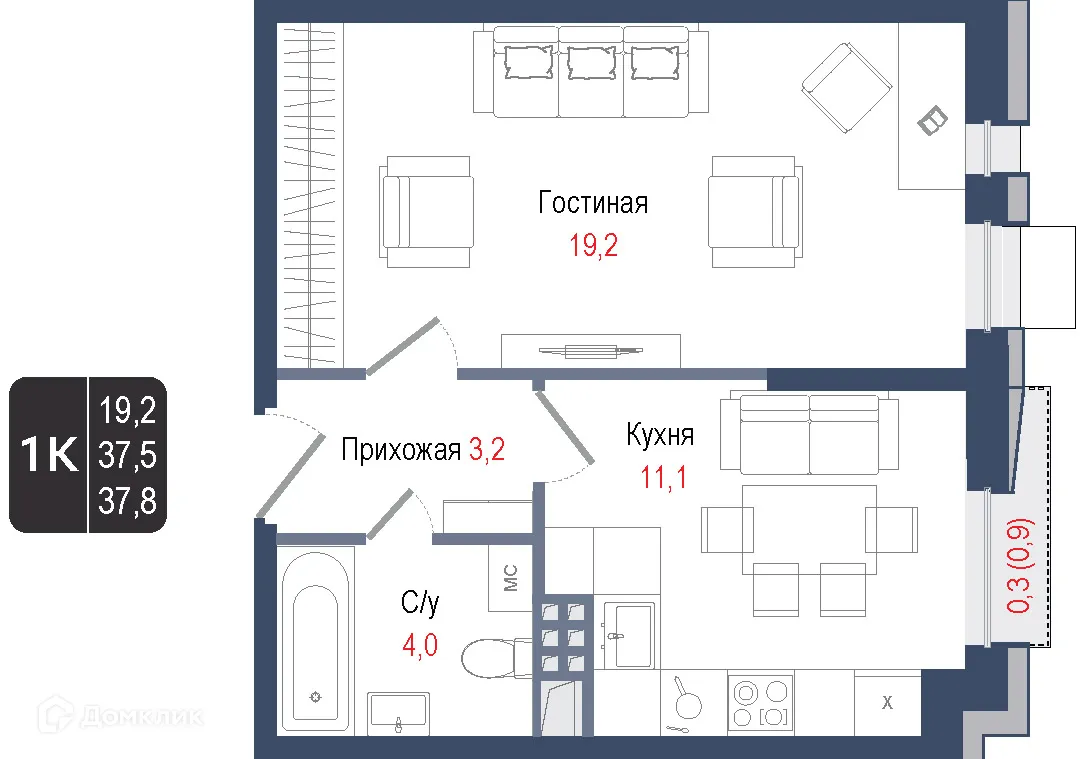 Фото квартиры в ЖК Киноквартал