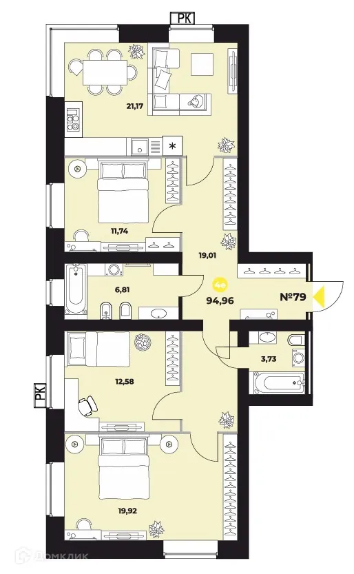 Фото квартиры в ЖК Атмосфера