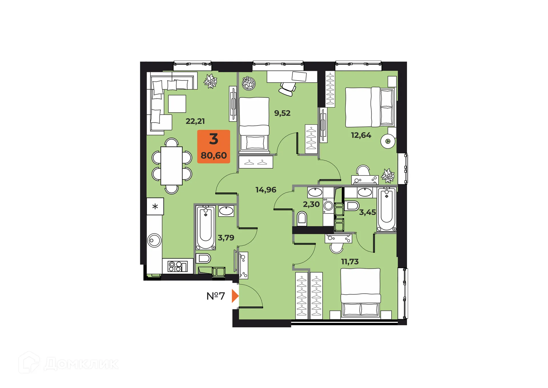 Фото квартиры в ЖК "Капитал"