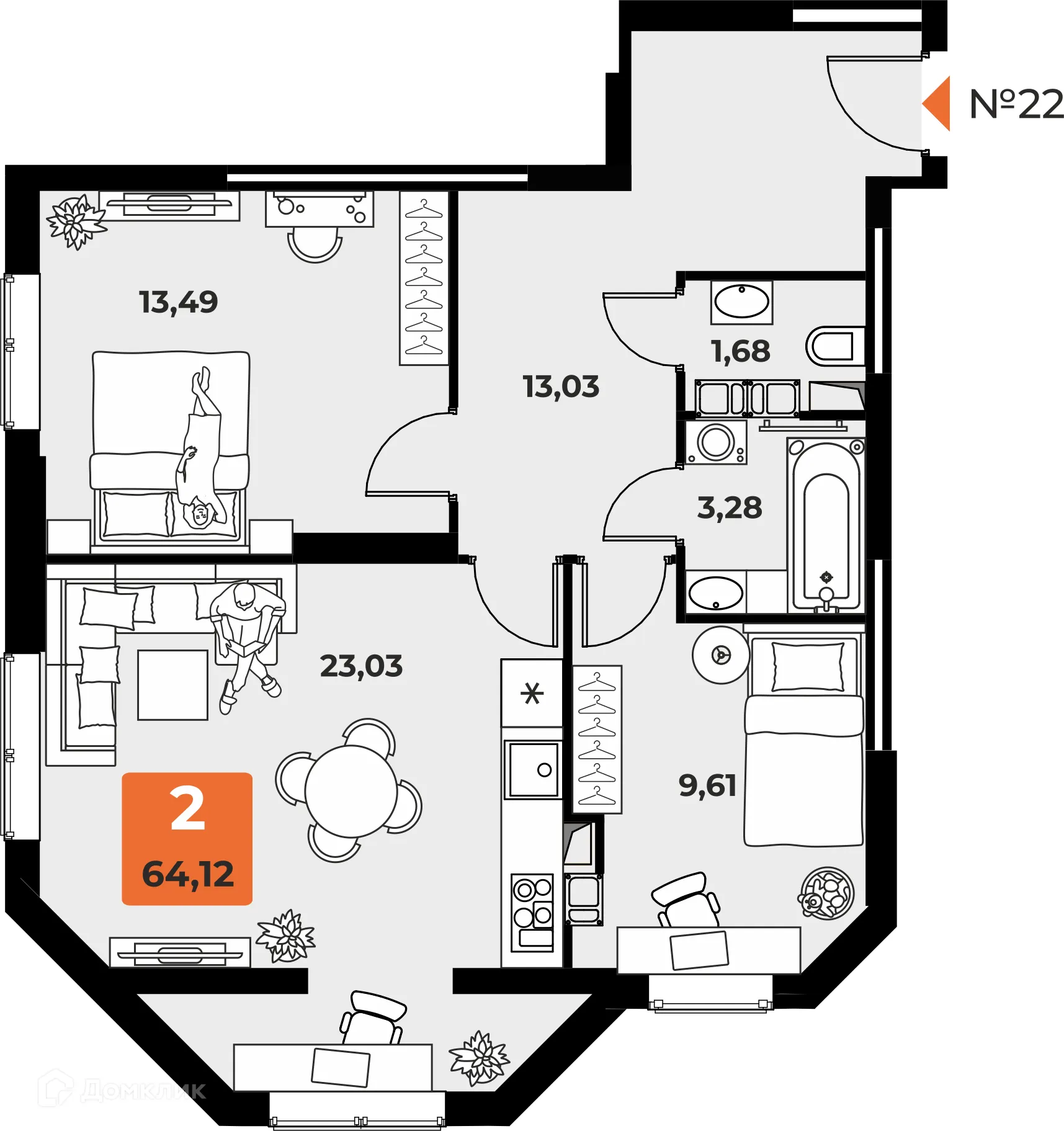 Фото квартиры в ЖК "Капитал"