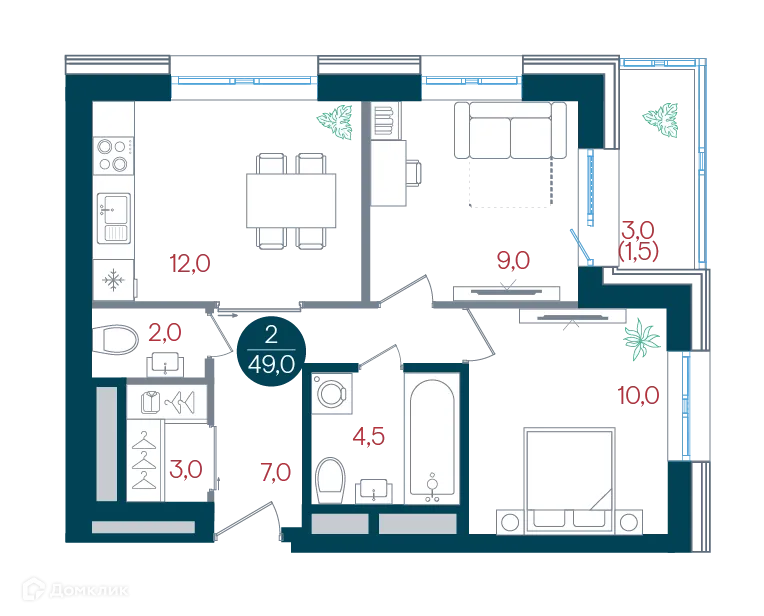 Фото квартиры в ЖК Русич Кантемировский