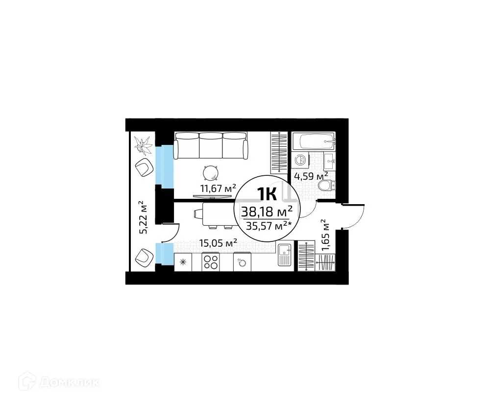 Фото квартиры в ЖК "Новая Самара"