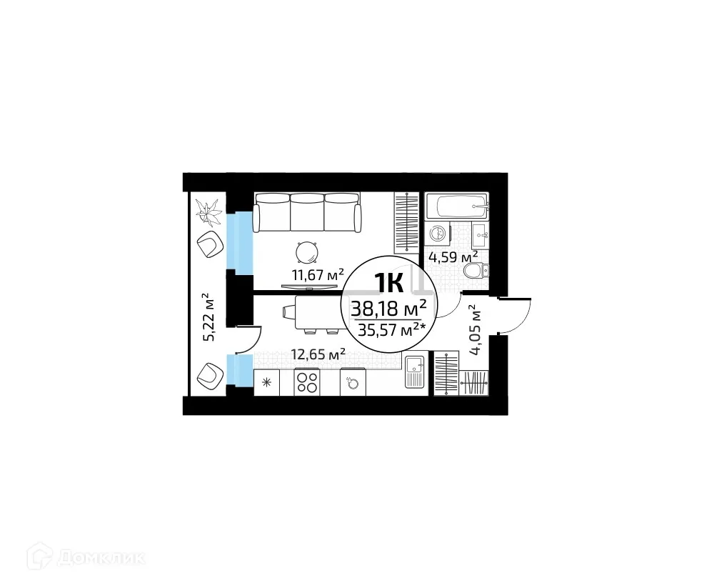 Фото квартиры в ЖК "Новая Самара"