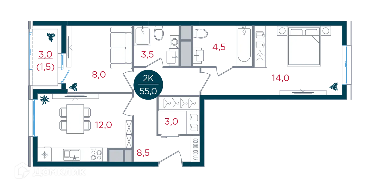 Фото квартиры в ЖК Русич Кантемировский