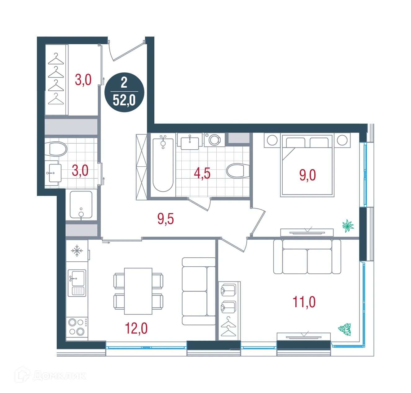Фото квартиры в ЖК Русич Кантемировский
