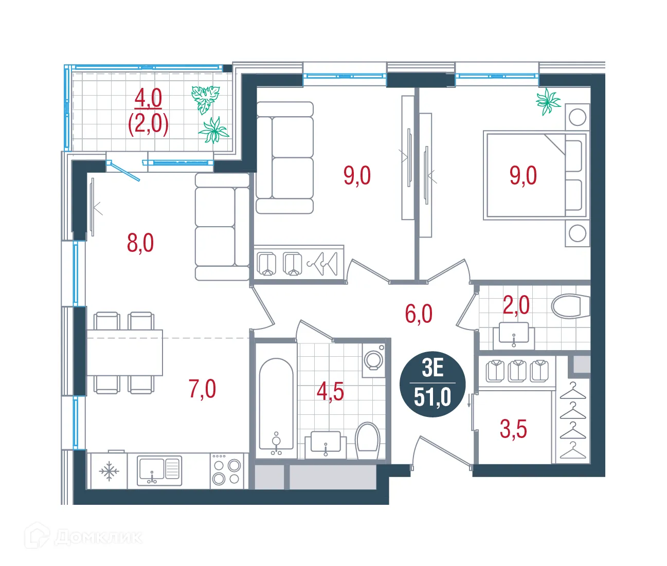 Фото квартиры в ЖК Русич Кантемировский