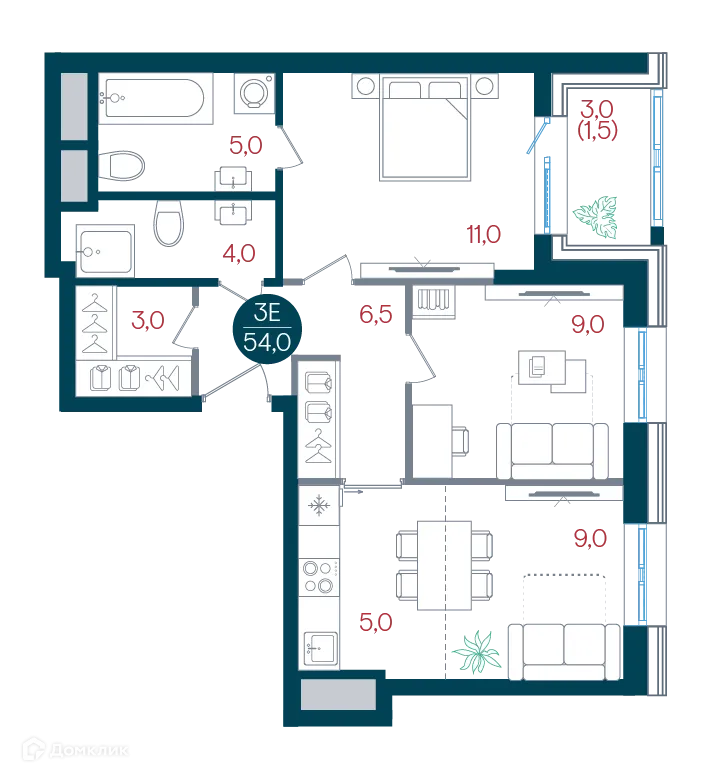 Фото квартиры в ЖК Русич Кантемировский