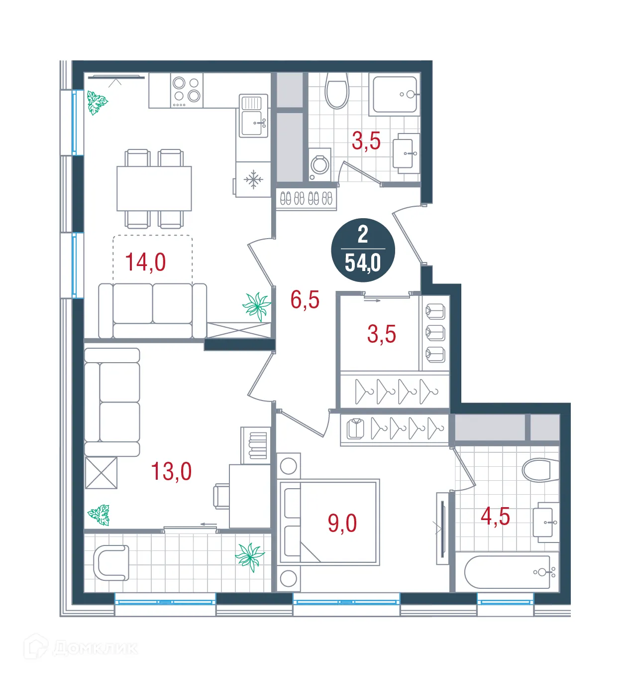 Фото квартиры в ЖК Русич Кантемировский