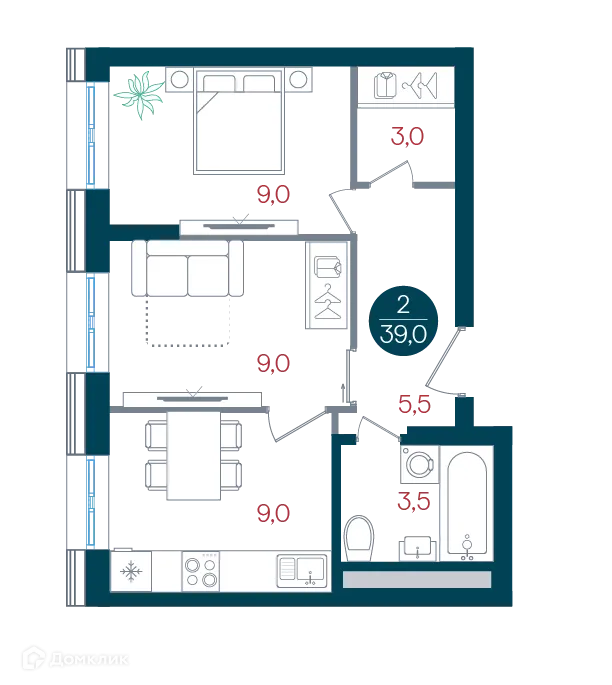Фото квартиры в ЖК Русич Кантемировский