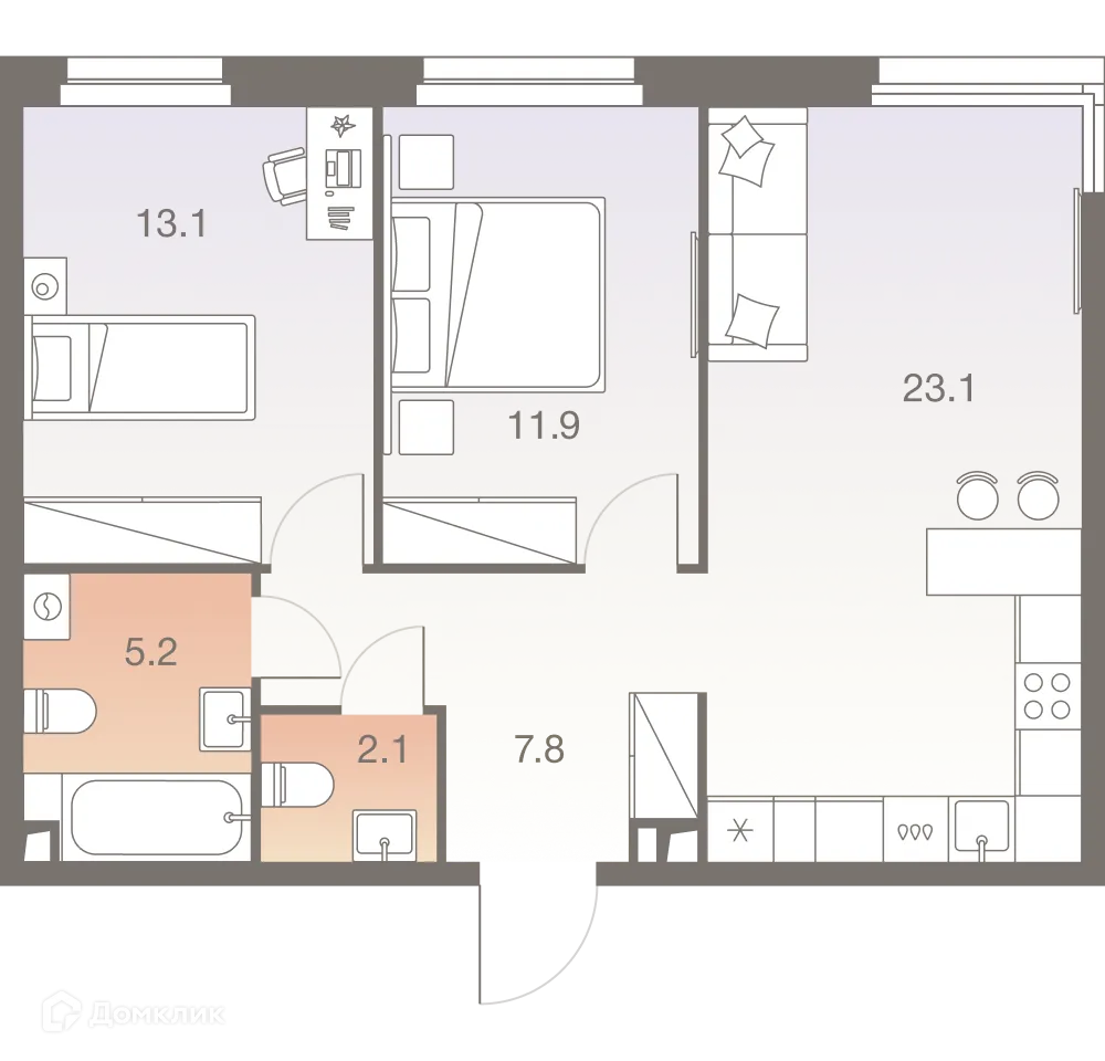 Фото квартиры в ЖК Twelve  (Твелв )