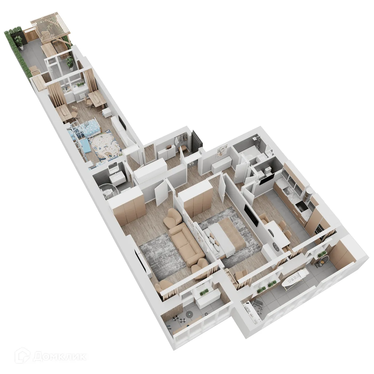 Планировка 3-комнатной квартиры 109.21 м² в ЖК КУЛЬТУРА, г. Самара — фото 3