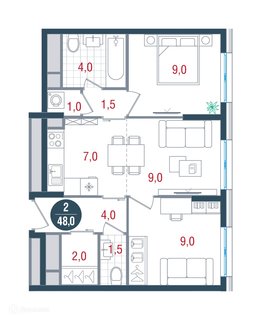 Фото квартиры в ЖК Русич Кантемировский