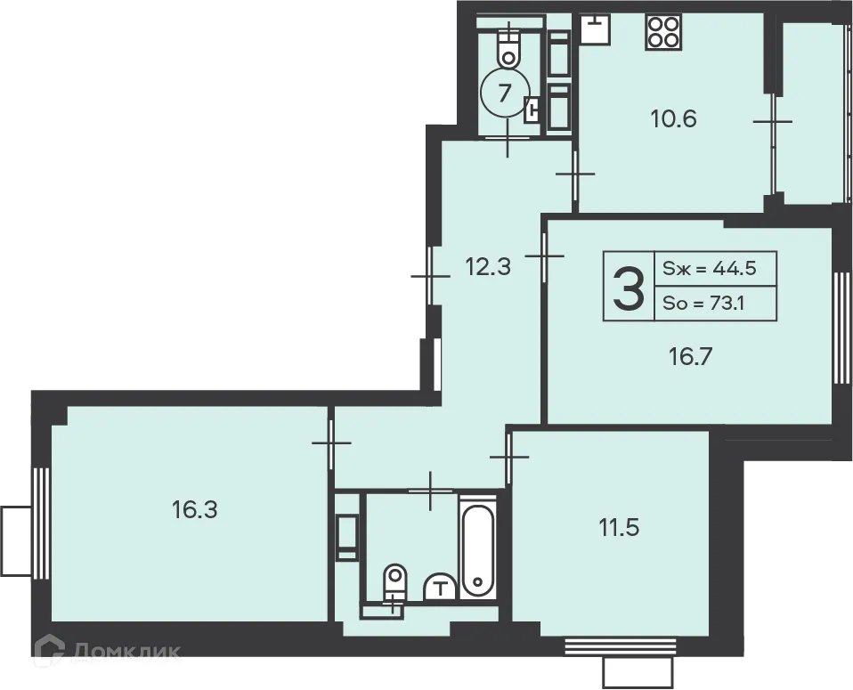 Фото квартиры в ЖК Дом по ул.Амурская