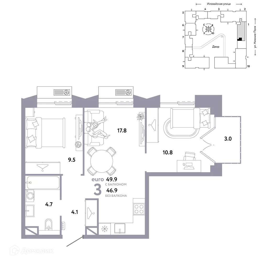 Фото квартиры в ЖК СТРАНА.ЗАРЕЧНАЯ