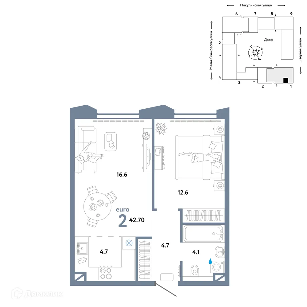 Фото квартиры в ЖК Страна.Озерная