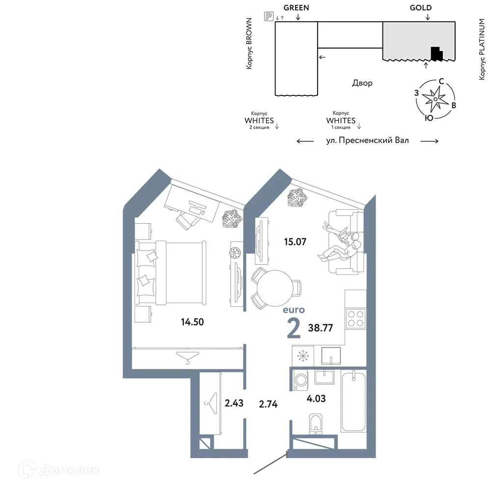 Фото квартиры в ЖК REPUBLIC (РЕПАБЛИК)