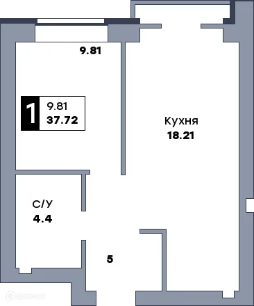 Фото квартиры в ЖК Заречье