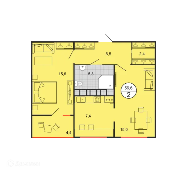Квартира в ЖК Квартал 204