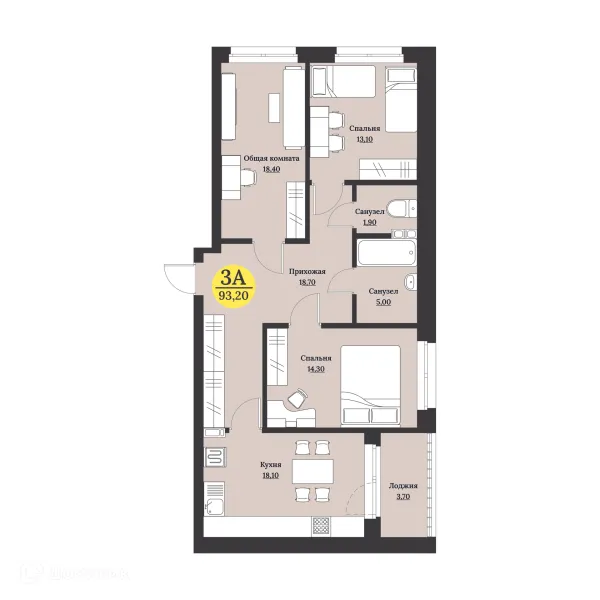 Квартира в ЖК Клубный дом "Лесной"