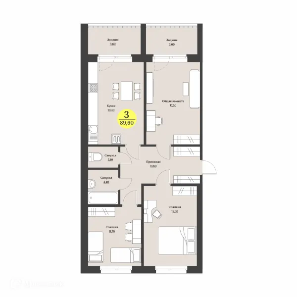 Квартира в ЖК Клубный дом "Лесной"