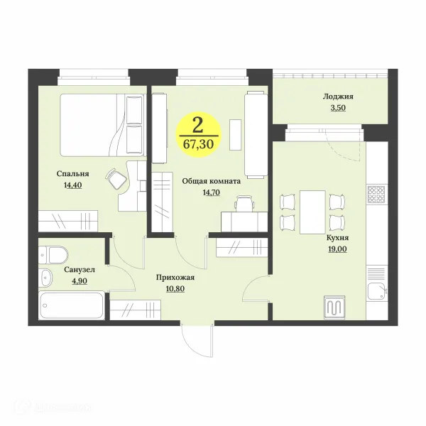 Квартира в ЖК Клубный дом "Лесной"