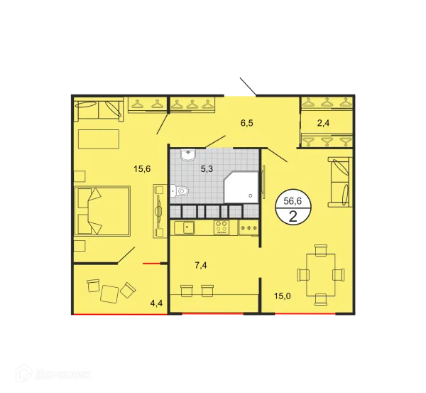 Квартира в ЖК Квартал 204