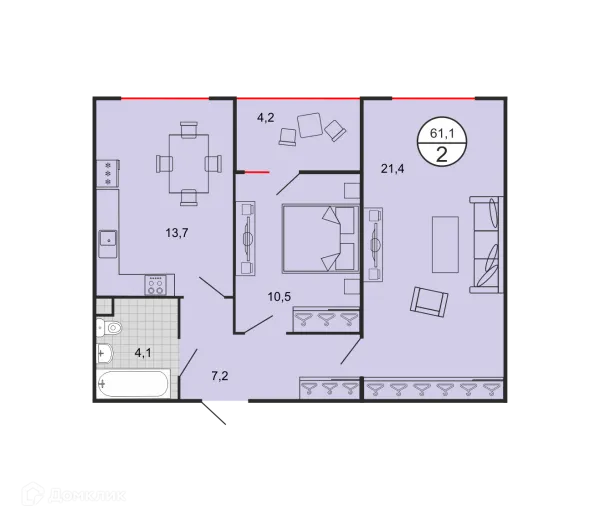 Квартира в ЖК Квартал 204