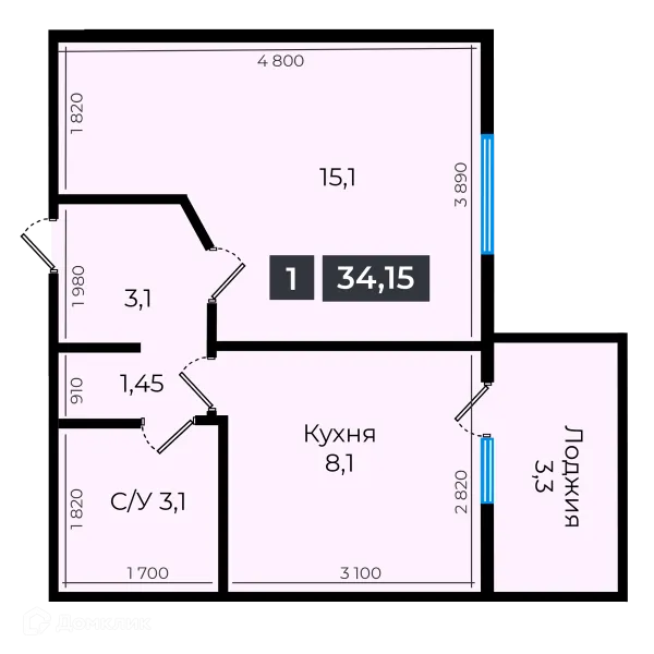 Квартира в ЖК Атмосфера-1