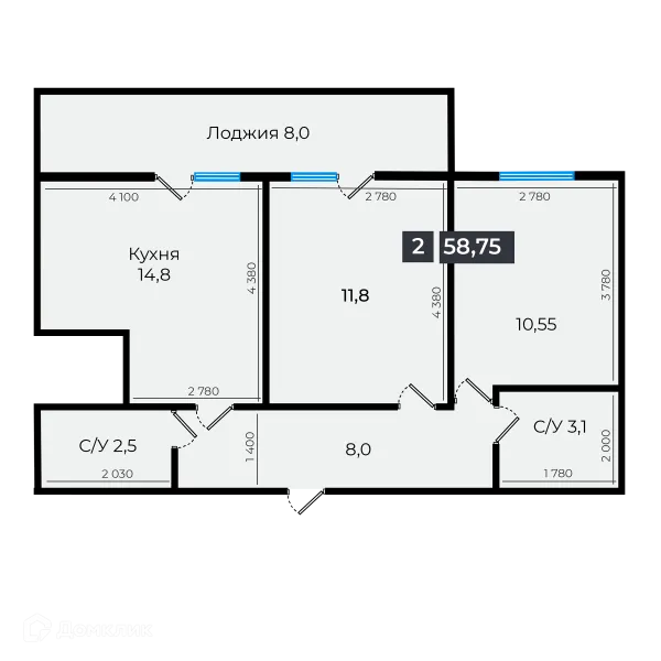 Квартира в ЖК Атмосфера-1