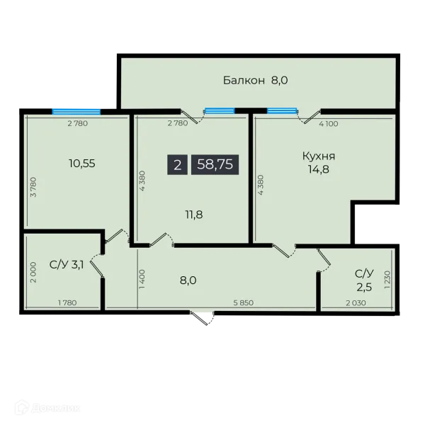 Квартира в ЖК Атмосфера-1