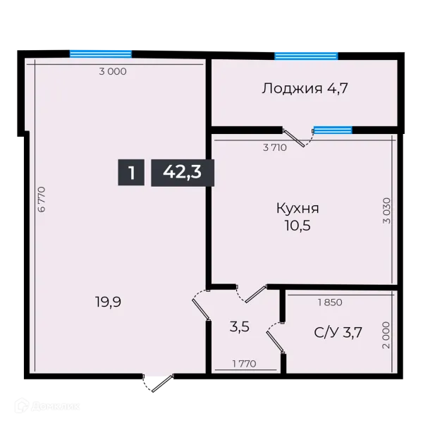 Квартира в ЖК Атмосфера-1