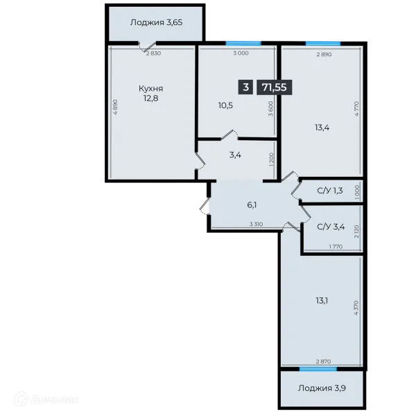 Квартира в ЖК Атмосфера-1