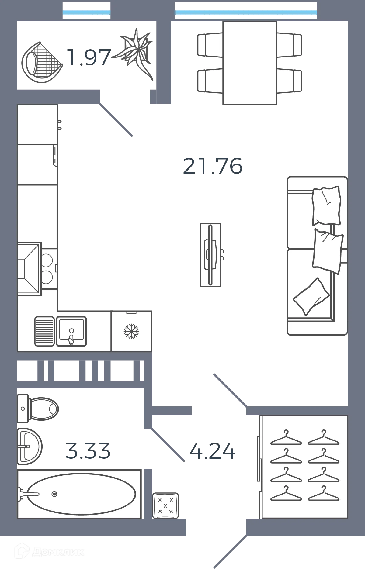 Фото квартиры в ЖК Квартал У парка. Мкр. Южный Город
