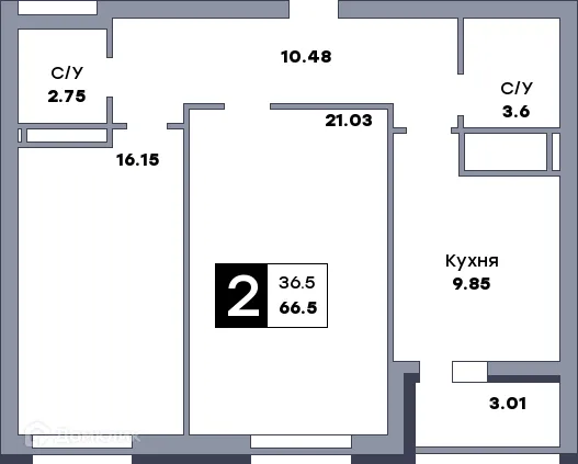 Фото квартиры в ЖК ПРИВОЛЖСКИЙ