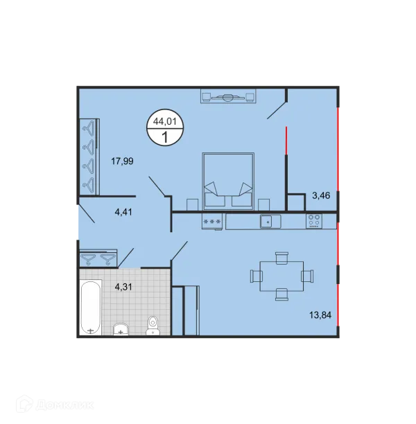 Квартира в ЖК Дыхание