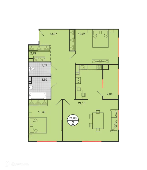 Квартира в ЖК Дыхание