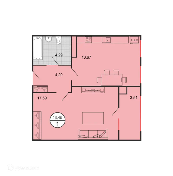 Квартира в ЖК Дыхание