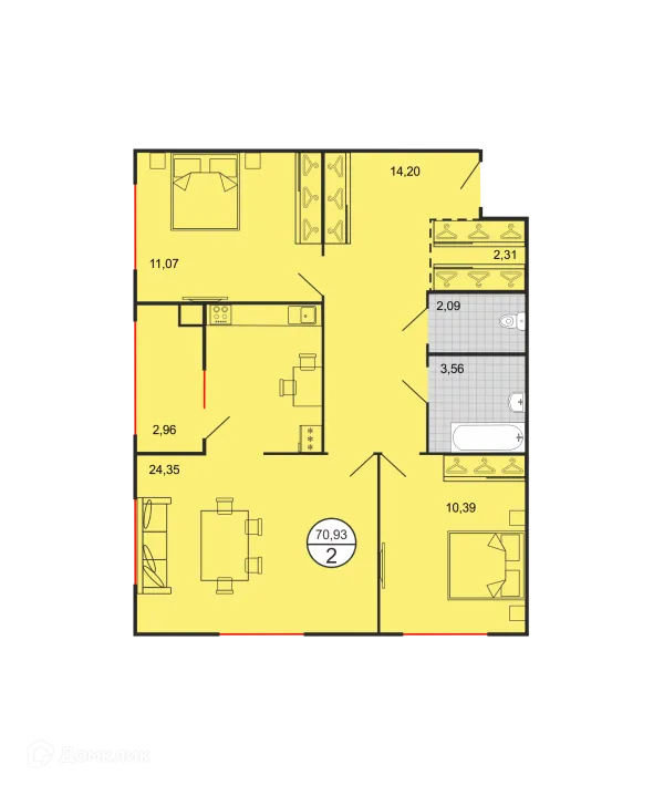 Квартира в ЖК Дыхание