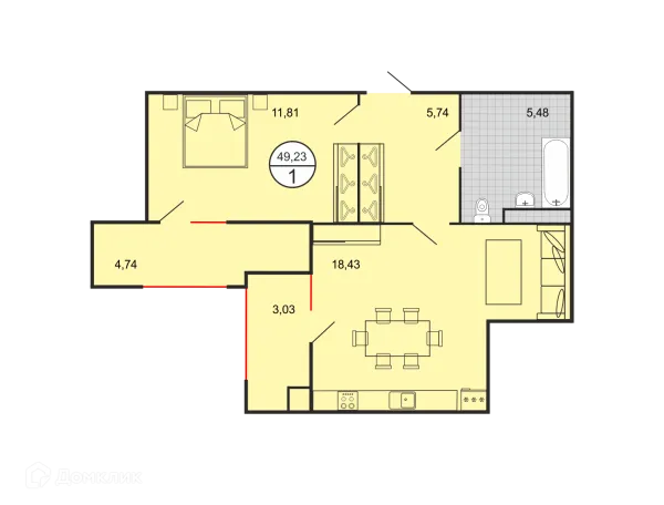 Квартира в ЖК Дыхание