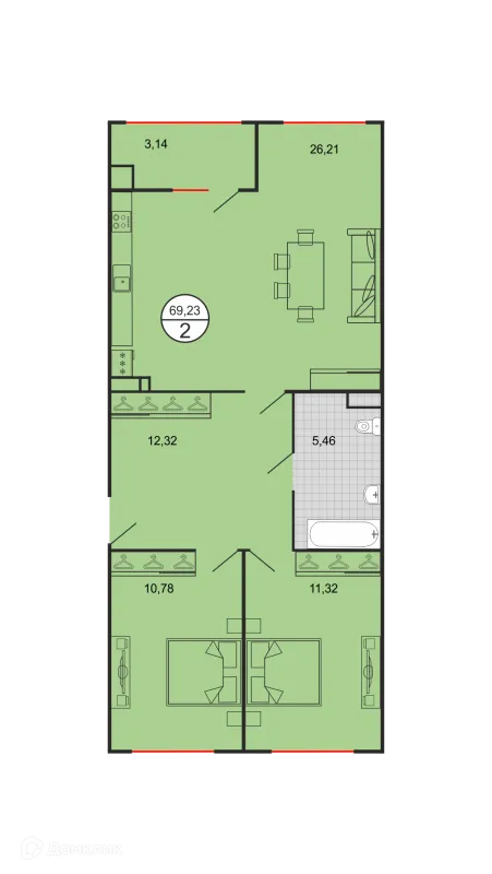 Квартира в ЖК Дыхание