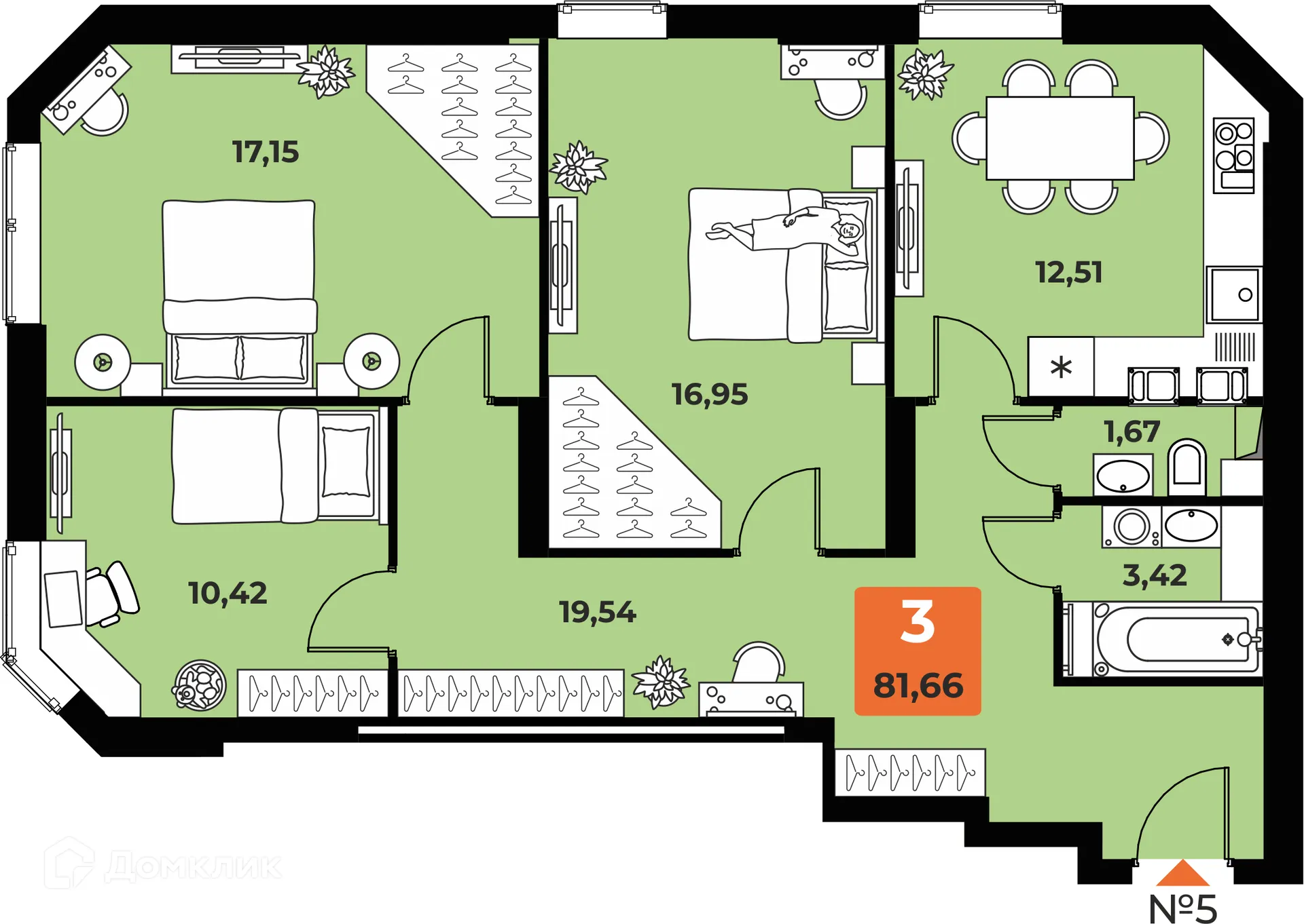 Фото квартиры в ЖК "Капитал"