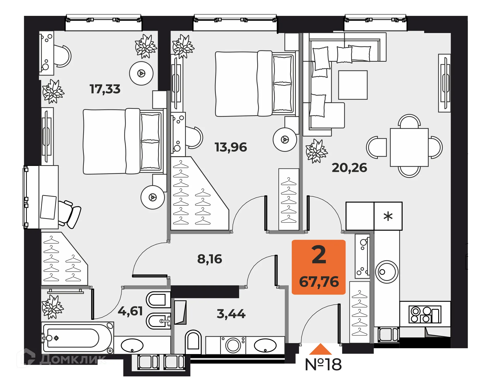 Фото квартиры в ЖК "Капитал"