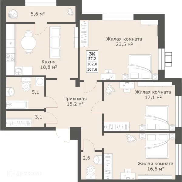 Квартира в ЖК Моне