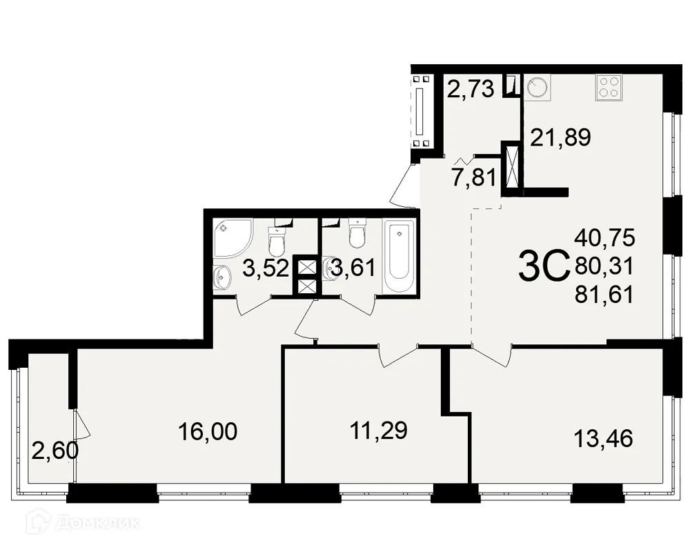 Фото квартиры в ЖК"Новое измерение"