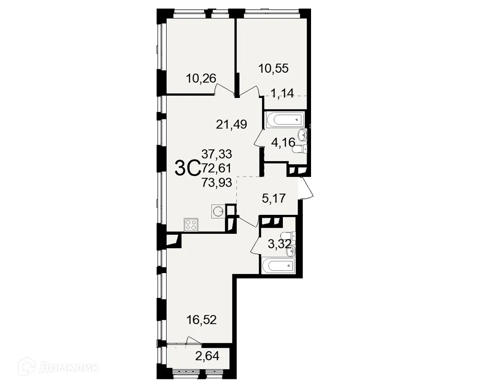 Фото квартиры в ЖК"Новое измерение"