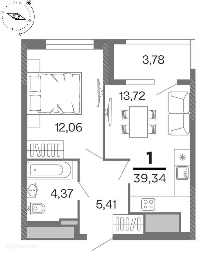 Фото квартиры в ЖК "Бирюзова Парк"