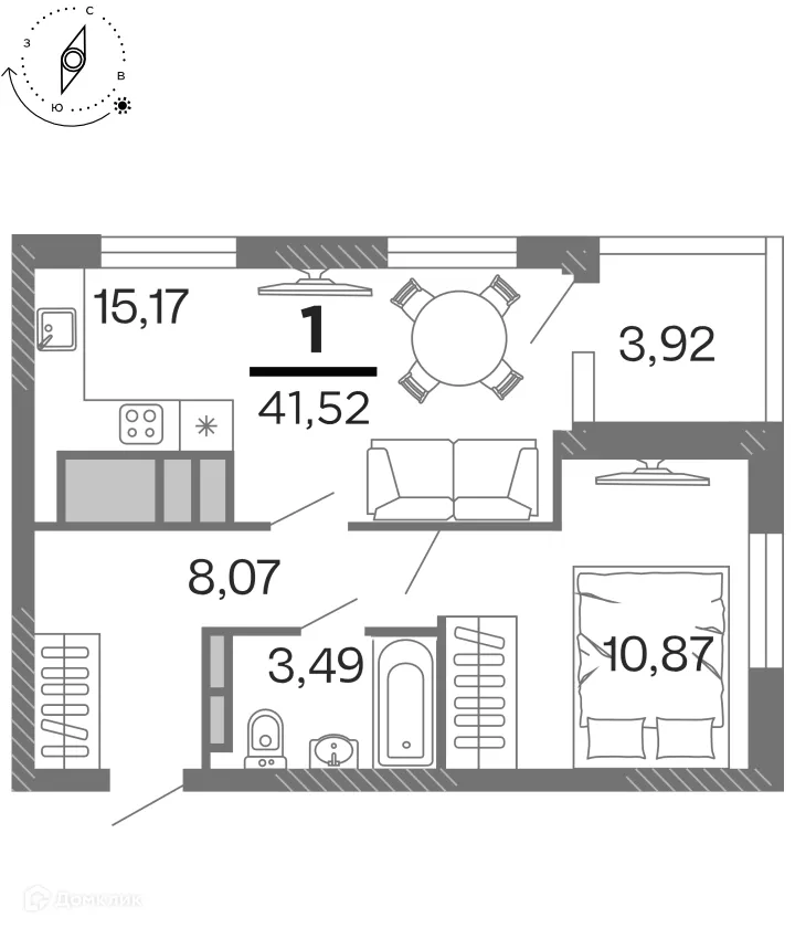 Фото квартиры в ЖК "Бирюзова Парк"