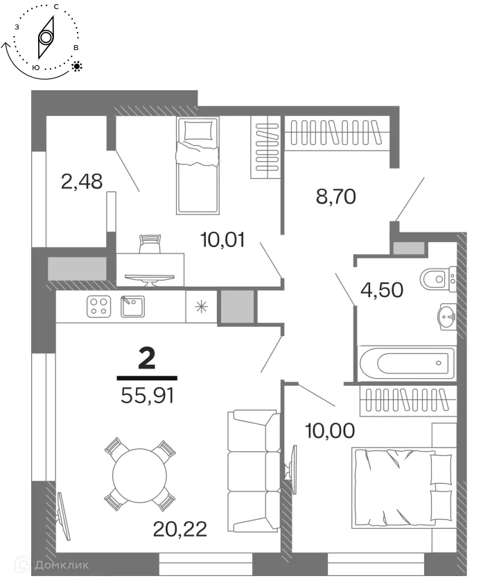 Фото квартиры в ЖК "Бирюзова Парк"