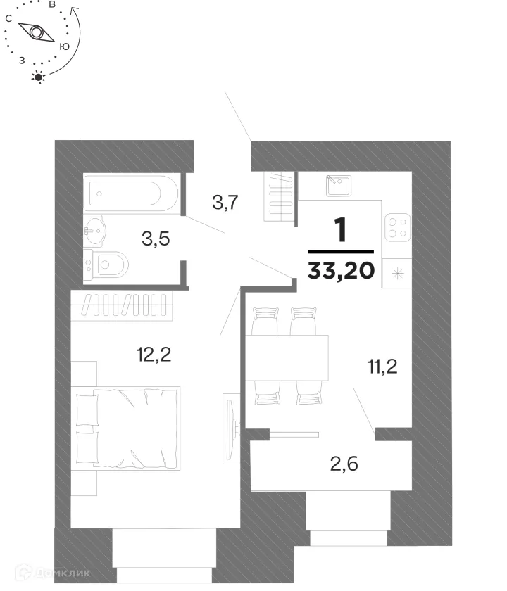 Фото квартиры в ЖК "Бирюзова Парк"