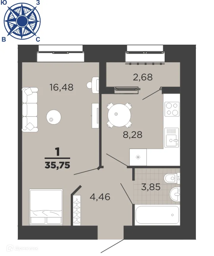 Фото квартиры в ЖК "Юный"